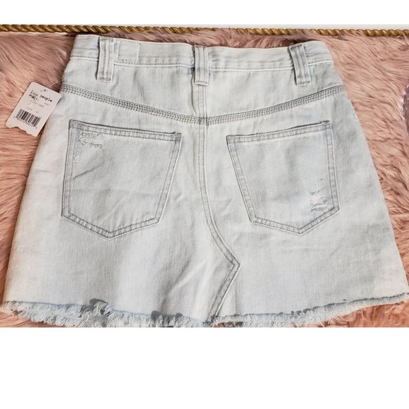 NWT FREE PEOPLE DENIM SKIRT - Picture 2 of 6